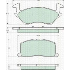 8110 13966 TRIDON Brake pads - front