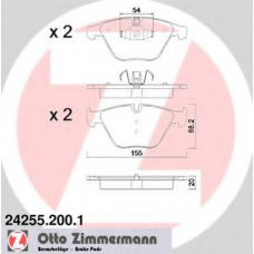 24255.200.1 ZIMMERMANN Комплект тормозных колодок, дисковый тормоз