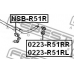 NSB-R51R FEBEST Опора, стабилизатор