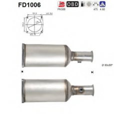 FD1006 AS Сажевый / частичный фильтр, система выхлопа ОГ