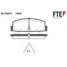 BL1905A3 FTE Комплект тормозных колодок, дисковый тормоз