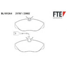BL1812A4 FTE Комплект тормозных колодок, дисковый тормоз