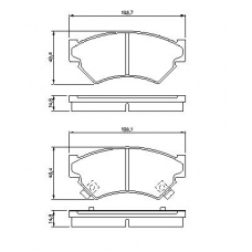 0 986 461 128 BOSCH Комплект тормозных колодок, дисковый тормоз