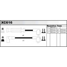 XC616 QUINTON HAZELL Комплект проводов зажигания