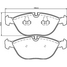 8DB 355 008-261 HELLA PAGID Комплект тормозных колодок, дисковый тормоз