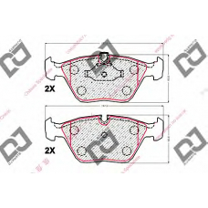 BP1887 DJ PARTS Комплект тормозных колодок, дисковый тормоз