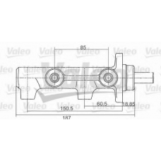 350713 VALEO Главный тормозной цилиндр