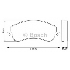 0 986 BB0 868 BOSCH Комплект тормозных колодок, дисковый тормоз