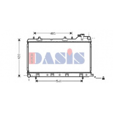 350015N AKS DASIS Радиатор, охлаждение двигателя