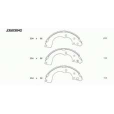 J3503042 NIPPARTS Комплект тормозных колодок