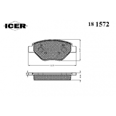 181572 ICER Комплект тормозных колодок, дисковый тормоз