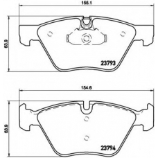 P 06 057 BREMBO Комплект тормозных колодок, дисковый тормоз