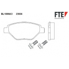 BL1899A3 FTE Комплект тормозных колодок, дисковый тормоз