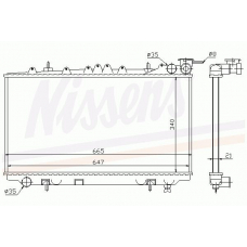 62421 NISSENS Радиатор, охлаждение двигателя