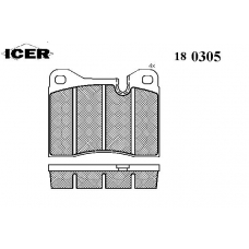 180305 ICER Комплект тормозных колодок, дисковый тормоз