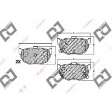 BP1267 DJ PARTS Комплект тормозных колодок, дисковый тормоз