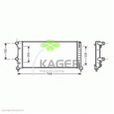 31-0440 KAGER Радиатор, охлаждение двигателя