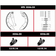 SPK 3046.04 REMSA Комплект тормозов, барабанный тормозной механизм