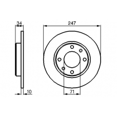 0 986 478 359 BOSCH Тормозной диск