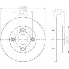 8DD 355 111-331 HELLA PAGID Тормозной диск