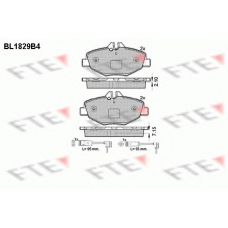 BL1829B4 FTE Комплект тормозных колодок, дисковый тормоз