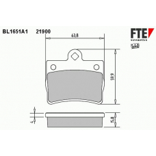 BL1651A1 FTE Комплект тормозных колодок, дисковый тормоз