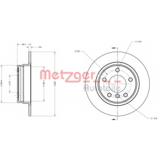 6110055 METZGER Тормозной диск