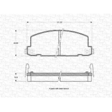 363702160899 MAGNETI MARELLI Комплект тормозных колодок, дисковый тормоз