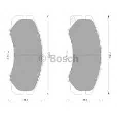 0 986 AB2 234 BOSCH Комплект тормозных колодок, дисковый тормоз