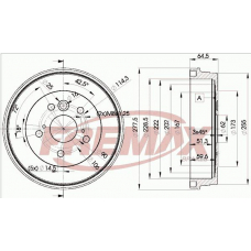 BD-4443 FREMAX Тормозной барабан