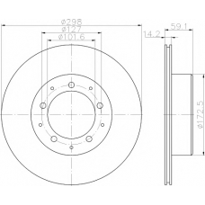 MDC2259 MINTEX Тормозной диск