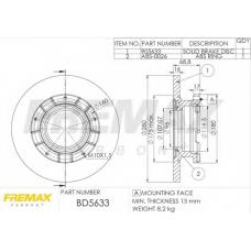 BD-5633 FREMAX Тормозной диск