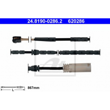 24.8190-0286.2 ATE Сигнализатор, износ тормозных колодок