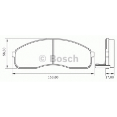 0 986 BB0 116 BOSCH Комплект тормозных колодок, дисковый тормоз