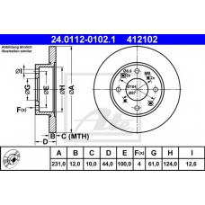 24.0112-0102.1 ATE Тормозной диск