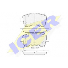 181933 ICER Комплект тормозных колодок, дисковый тормоз