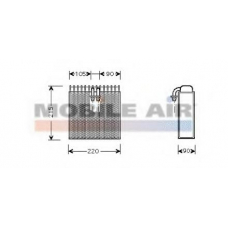 1700V257 VAN WEZEL Испаритель, кондиционер