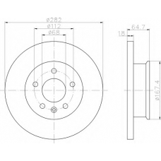 8DD 355 102-891 HELLA Тормозной диск