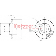 6110372 METZGER Тормозной диск