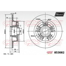 853082.6980 MAXTECH Тормозной диск