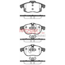 0888.40 METZGER Комплект тормозных колодок, дисковый тормоз
