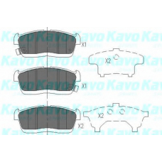KBP-1515 KAVO PARTS Комплект тормозных колодок, дисковый тормоз