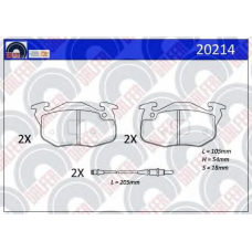 20214 GALFER Комплект тормозных колодок, дисковый тормоз
