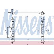 617843 NISSENS Радиатор, охлаждение двигателя