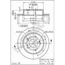 BS 7538 BRECO Тормозной диск