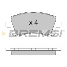 BP2819 BREMSI Комплект тормозных колодок, дисковый тормоз