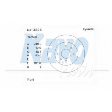 BR-3226 KAVO PARTS Тормозной диск