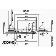 J3300400 NIPPARTS Тормозной диск