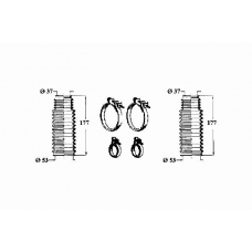 0901022 OCAP Комплект пылника, рулевое управление