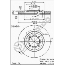 09.5537.10 BREMBO Тормозной диск